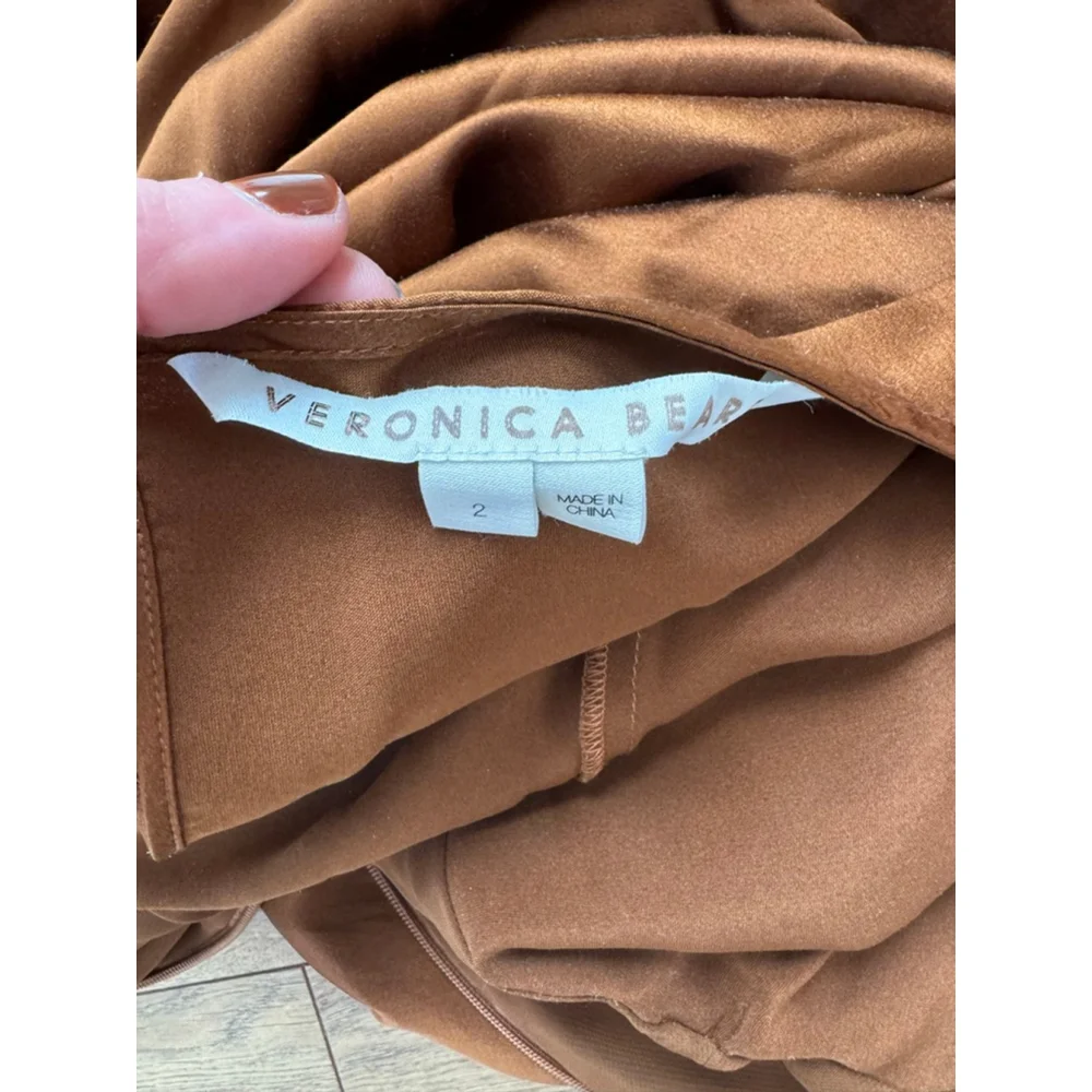Women's Veronica Beard Long Sleeve Dress Brown Size 2 - Picture 9 of 10